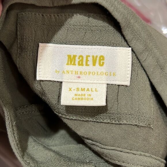 Maeve by Anthropologie Olive Green sleeveless tunic top size XS EUC - Picture 13 of 15